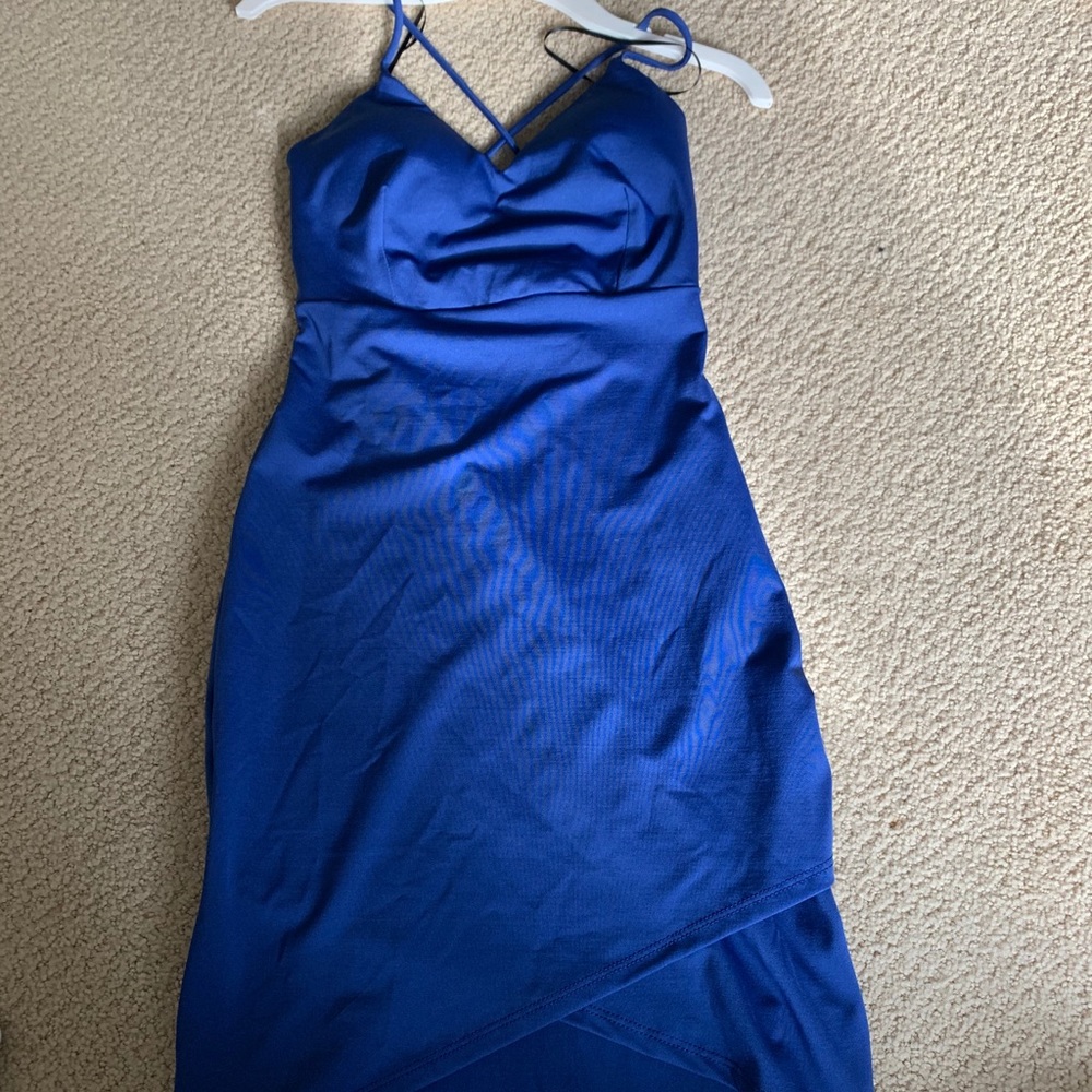 Blue bodycon dress